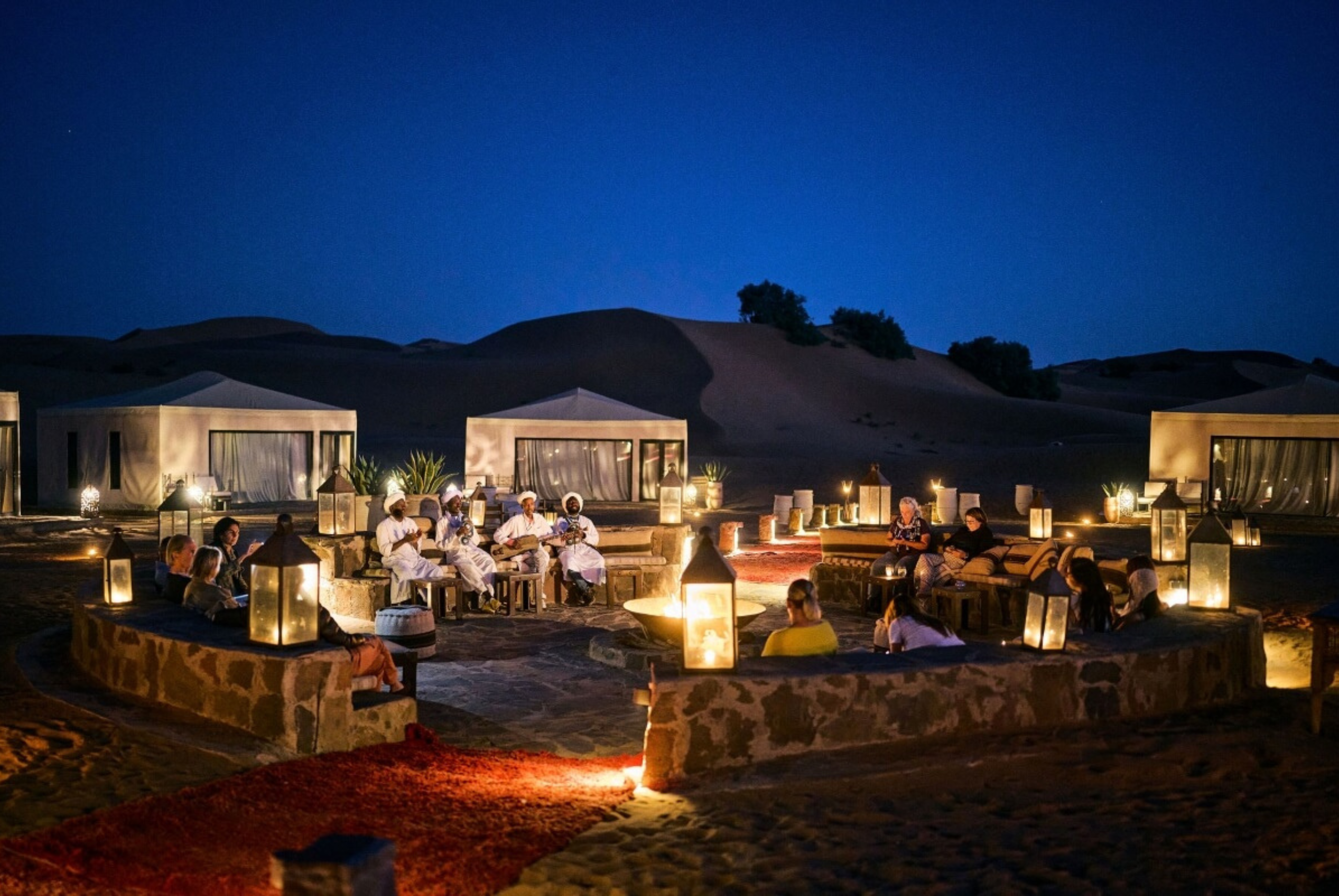 Luxury desert camp in Morocco Sahara